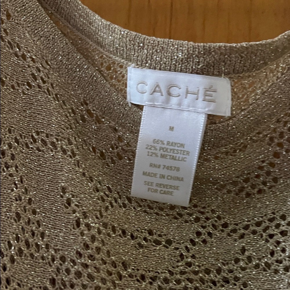 Vintage Cache Gold Tunic Top - Picture 4 of 4